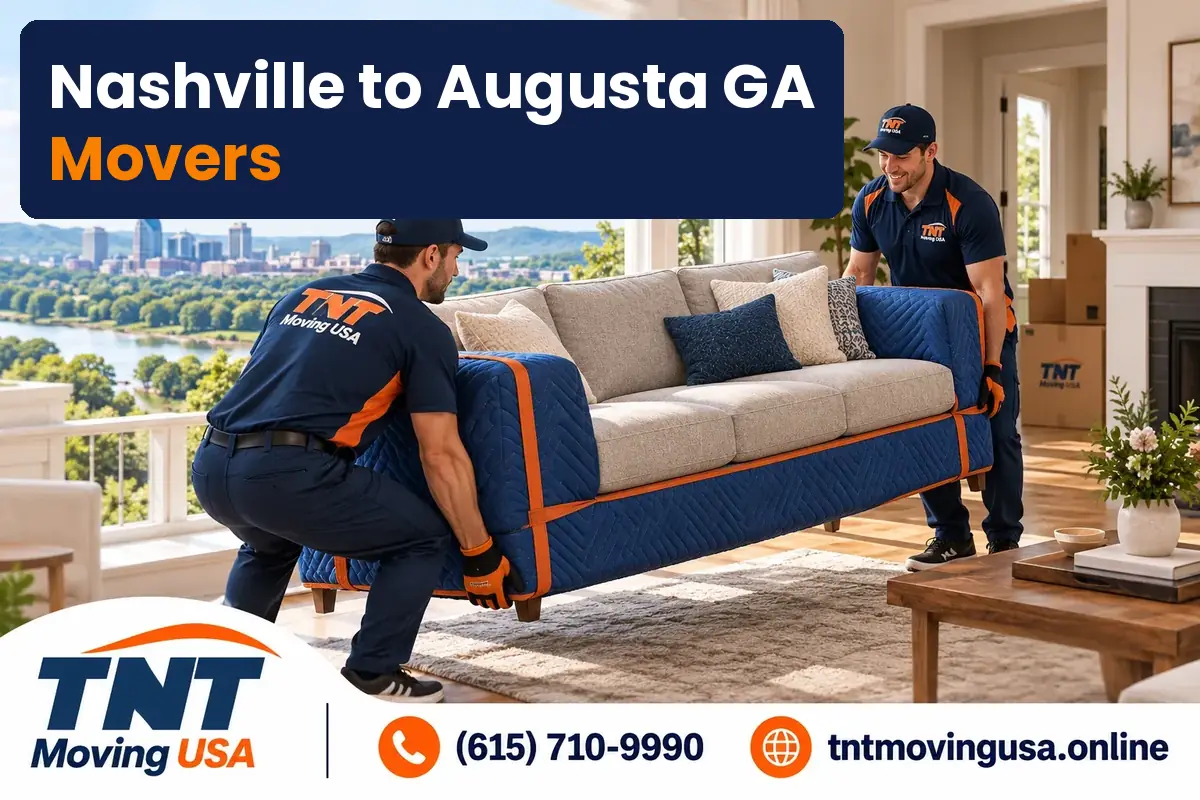 Nashville to Augusta GA movers loading a truck in Nashville